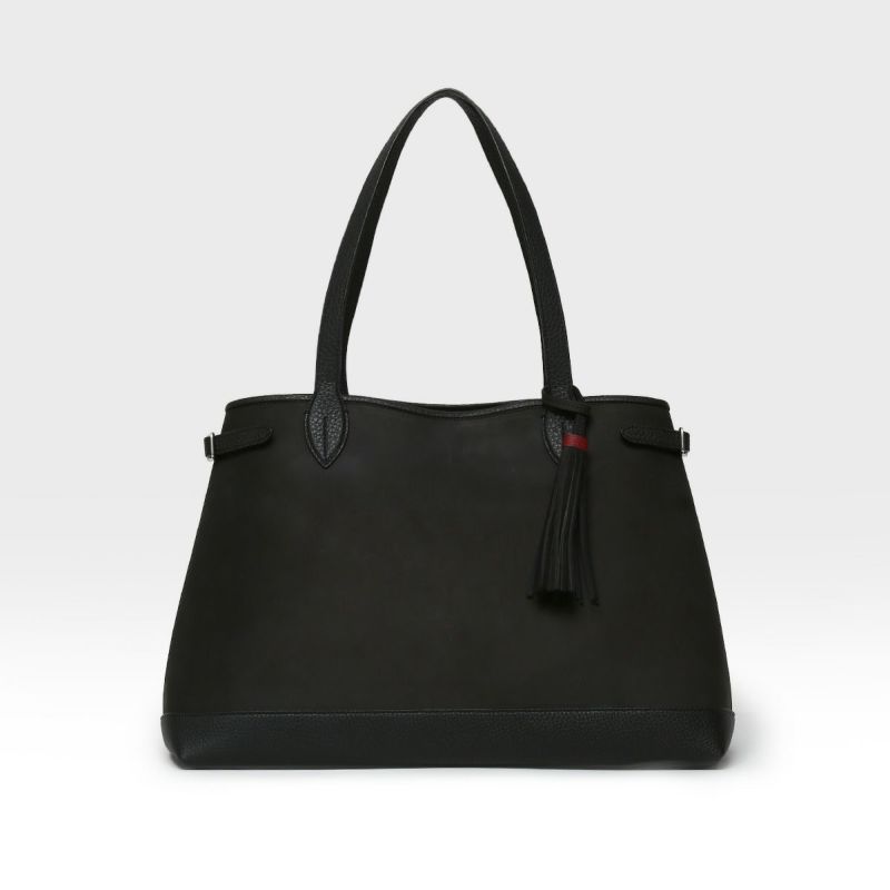 ロドス2 ヌバックの正面（ブラック）